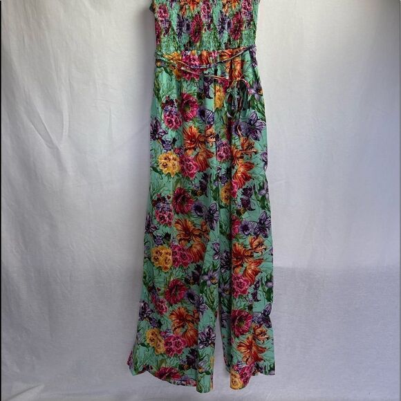 Mint Floral Jumpsuit - Picture 4 of 10